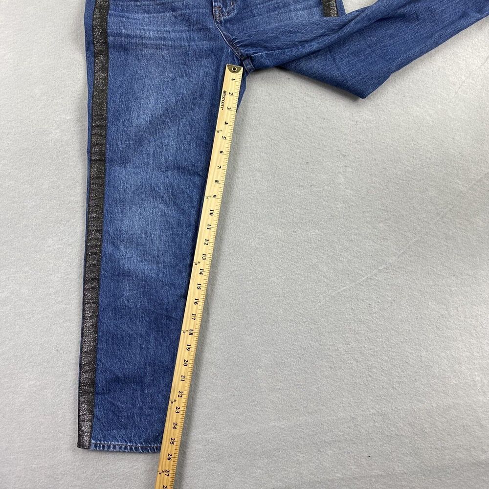Madewell Blue Denim Ankle Jeans with Black Side Stripes - Picture 10 of 13